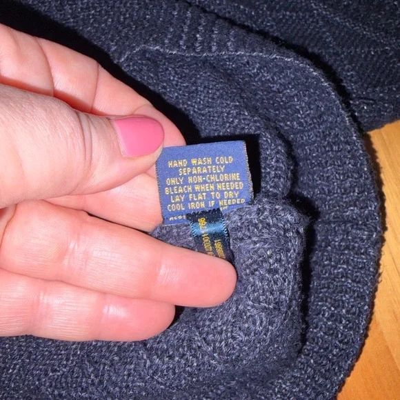 Polo Ralph Lauren XL Textured Indigo Knit Sweater - Picture 4 of 5